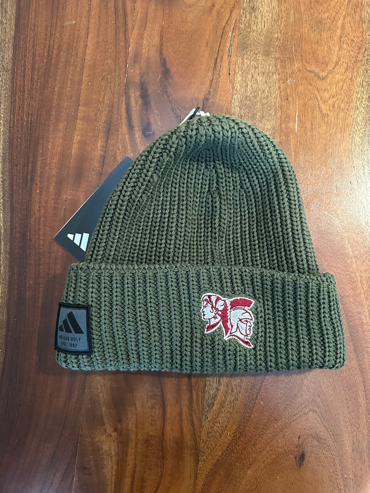Spearfish Spartans Adidas Novelty Beanie - Olive Green