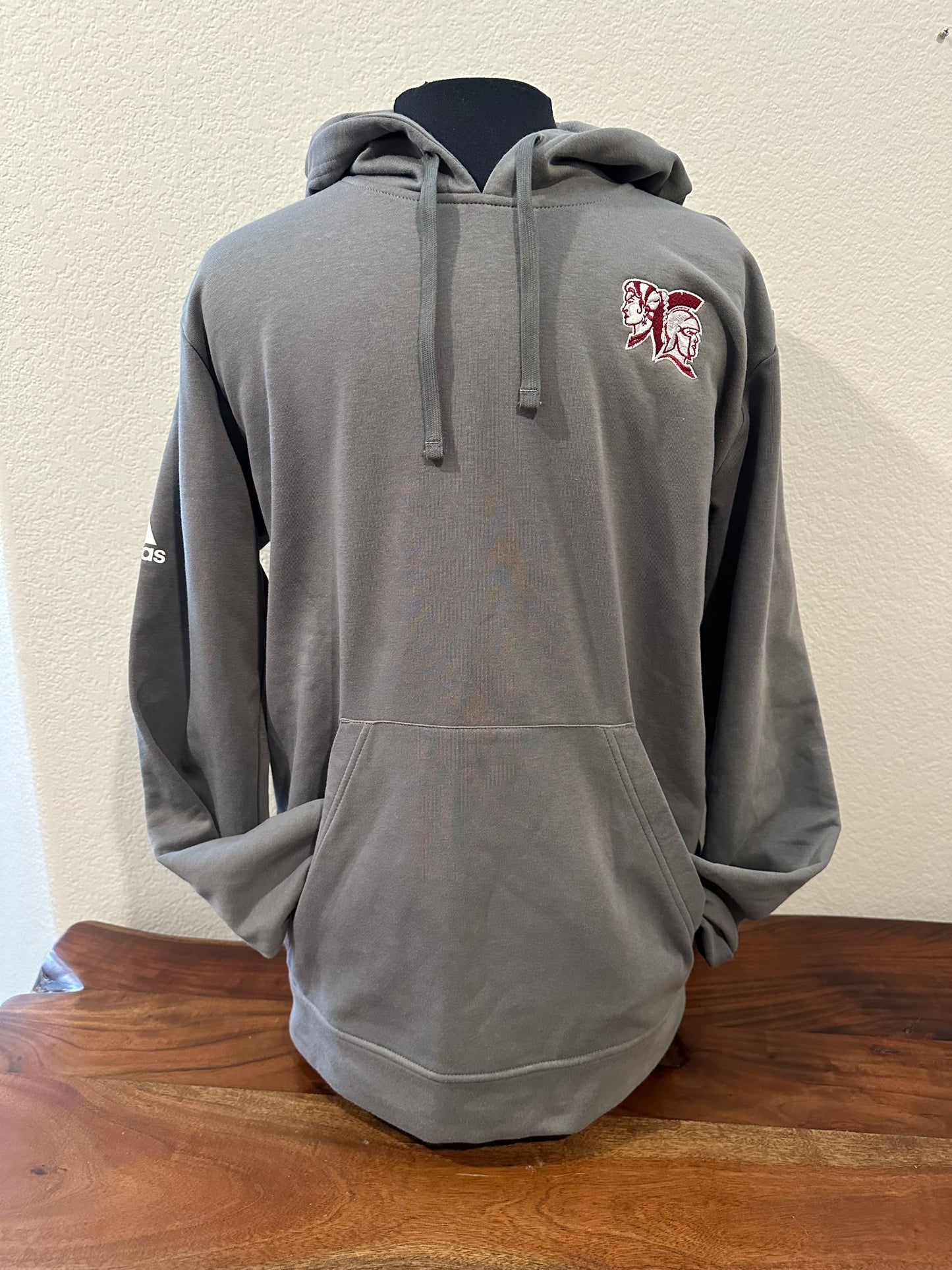 Spearfish Spartans Adidas Hoodie Sweatshirt - Gray