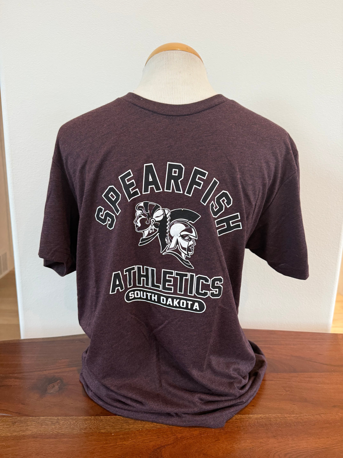 BACK IN STOCK!! Spearfish Spartans Next Level TriBlend T-Shirt - Cardinal Black