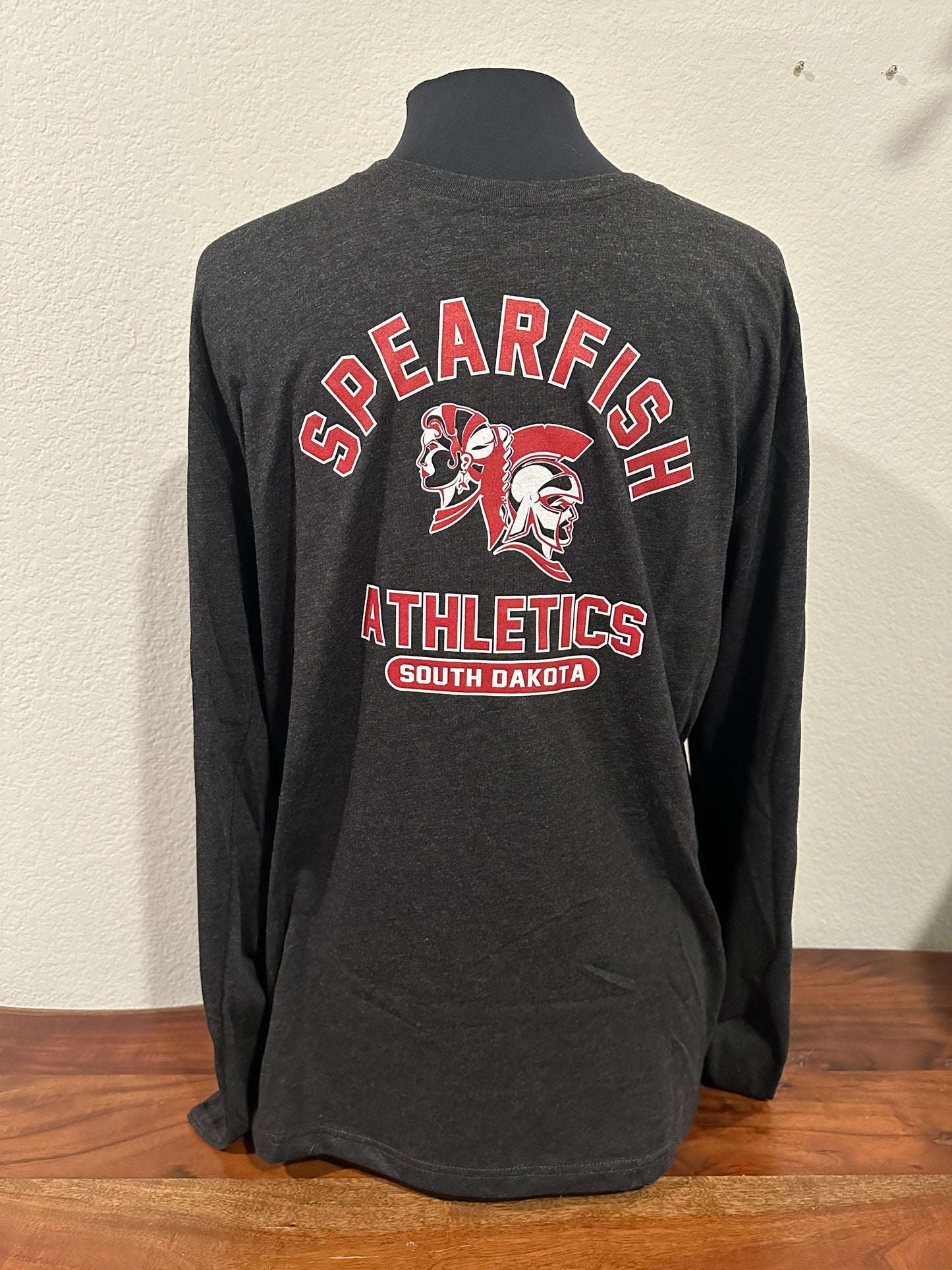 Spearfish Spartans Next Level TriBlend Long Sleeve T-Shirt - Vintage Black