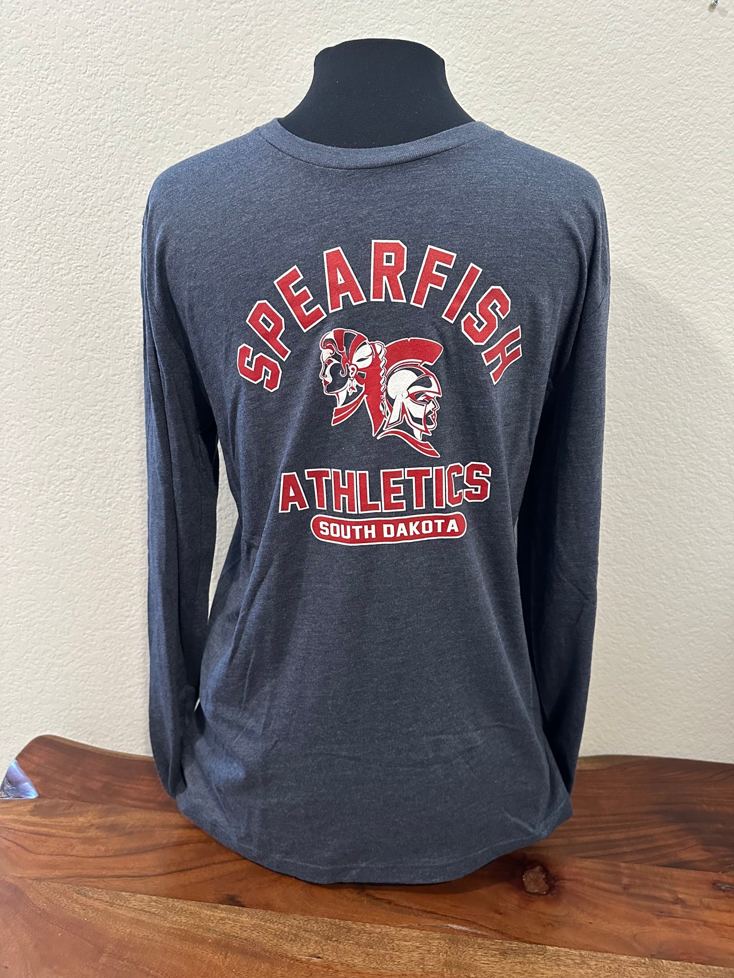 Spearfish Spartans Next Level TriBlend Long Sleeve T-Shirt - Vintage Navy