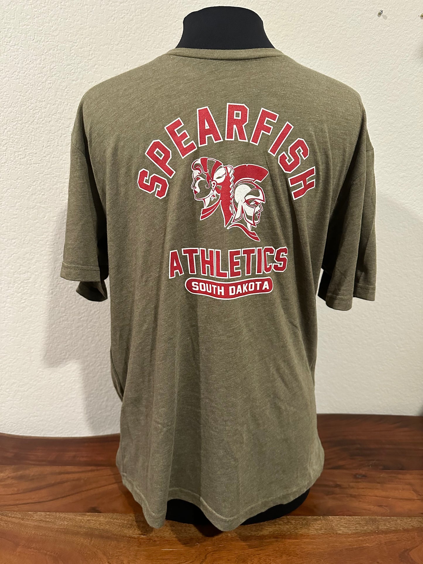 Spearfish Spartans Next Level TriBlend T-Shirt - Military Green