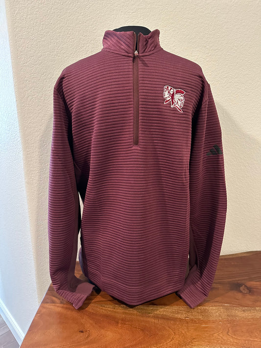 NEW!! Spearfish Spartans Ultimate365 DWR Textured 1/4 Zip Pullover - Maroon