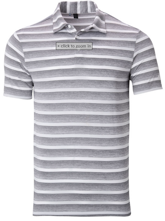 Spearfish Spartans Adidas Stripe Polo - Gray/White