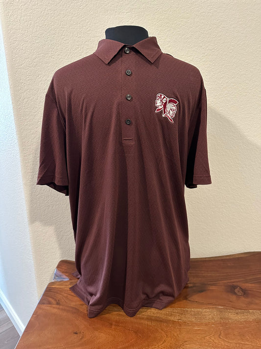 NEW!! Spearfish Spartans Adidas Ultimate365 Tour Texture Polo - Maroon